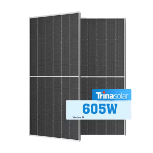 Tấm Pin Trina 605W – Hiệu Suất Cao, Hai mặt kính